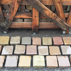 A.Brown Green Cobbles - 100X100 mm