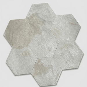 London grey Hexagon Porcelain - Paving Traders