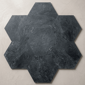 Himalayan Black Hexagon Porcelain - Paving Traders