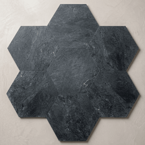 Himalayan Black Hexagon Porcelain - Paving Traders