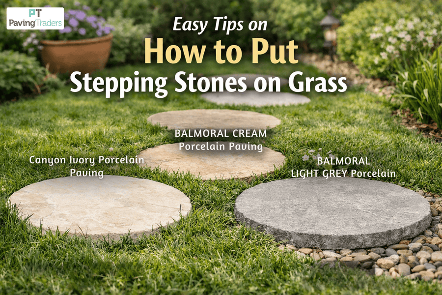 How to Put Stepping Stones on Grass - Paving Traders