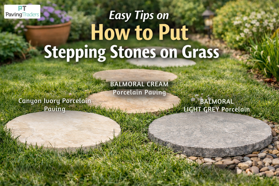 How to Put Stepping Stones on Grass - Paving Traders