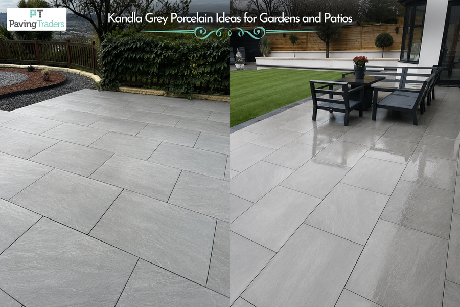Kandla Grey Porcelain Ideas for Gardens - Paving Traders