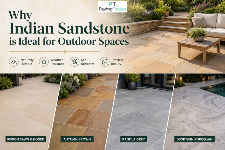 Why Indian Sandstone is Ideal for Outdoor Spaces- Paving Traders