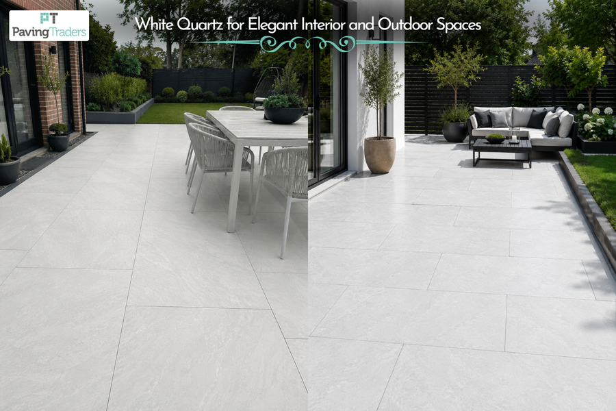 White Quartz for Elegant Interior and Outdoor Spaces - Paving Traders