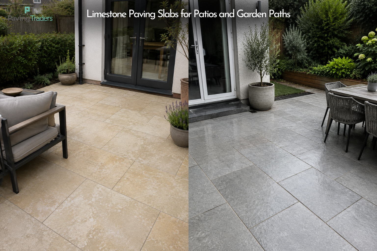 Limestone Paving Slabs for Patios and Garden Paths - Paving Traders