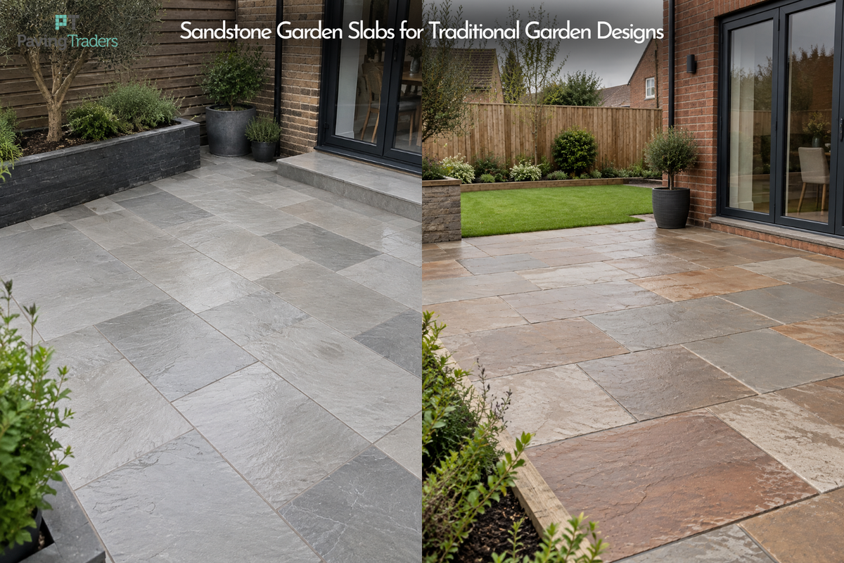 Sandstone Garden Slabs for Traditional Garden Designs - Paving Traders