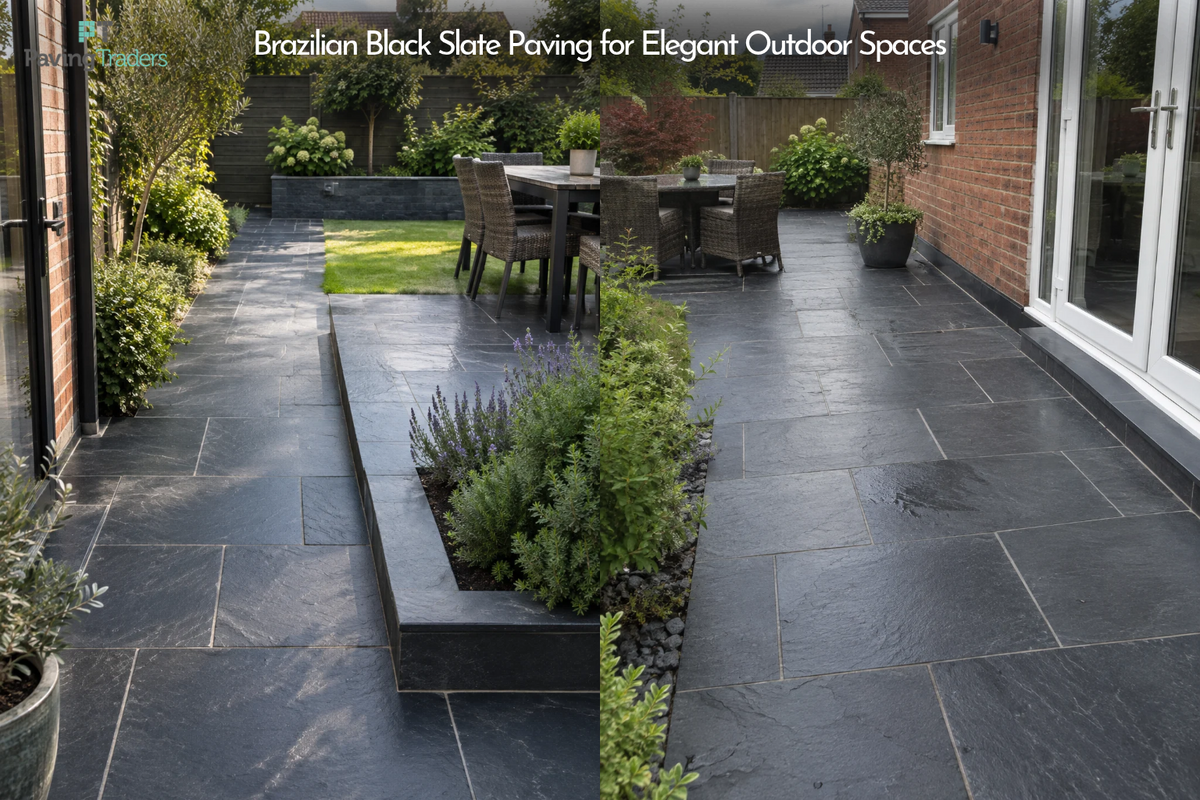 Brazilian Black Slate Paving for Elegant Outdoor Spaces - Paving Traders