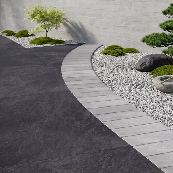 Kandla Grey Porcelain Cobbles - 100X100 mm (20 mm)