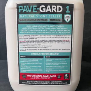 Pave-Gard 1 - THE ORIGINAL - Natural Stone Sealer 5Ltr - MATT Finish