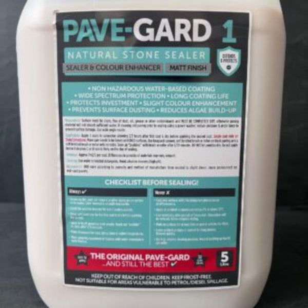 Pave-Gard 1 - THE ORIGINAL - Natural Stone Sealer 5Ltr - MATT Finish
