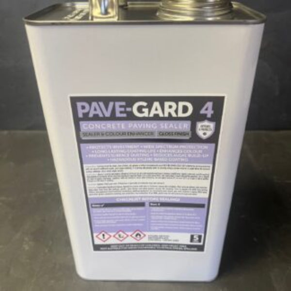 Pave-Gard 4 - Concrete Paving Sealer 5Ltr - GLOSS / SATIN Finish