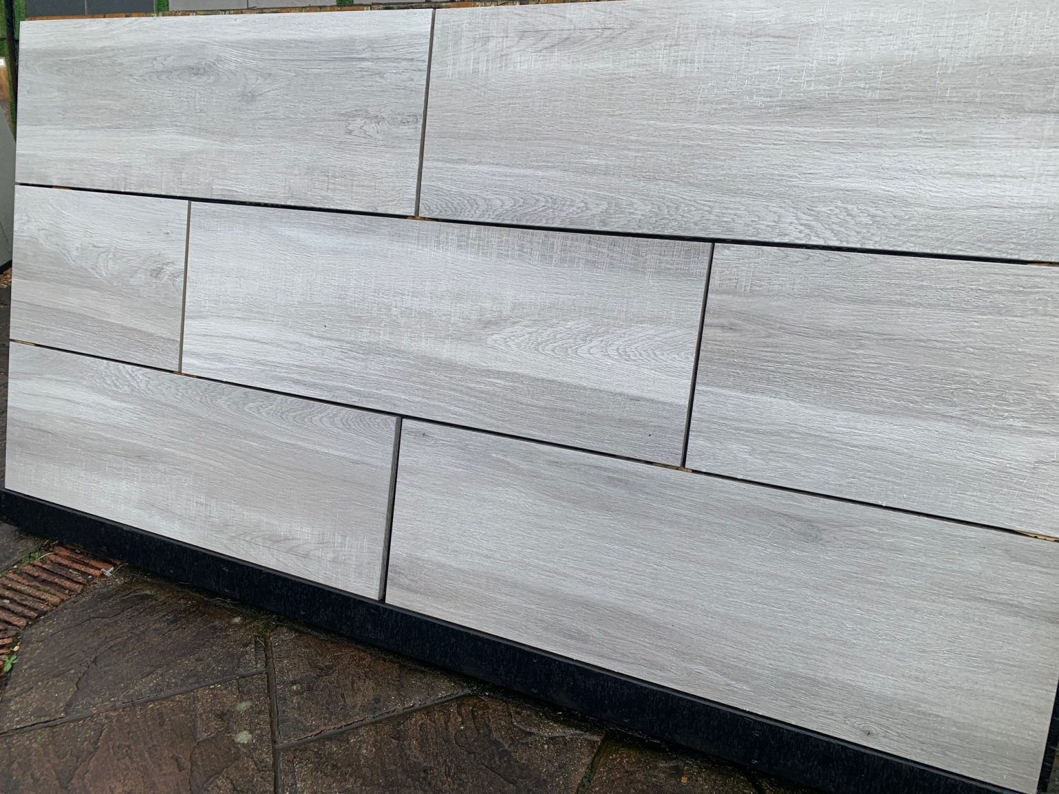 Grey Oak Porcelain Planks 1200x400x20mm 19.2m2 Pack Paving Traders