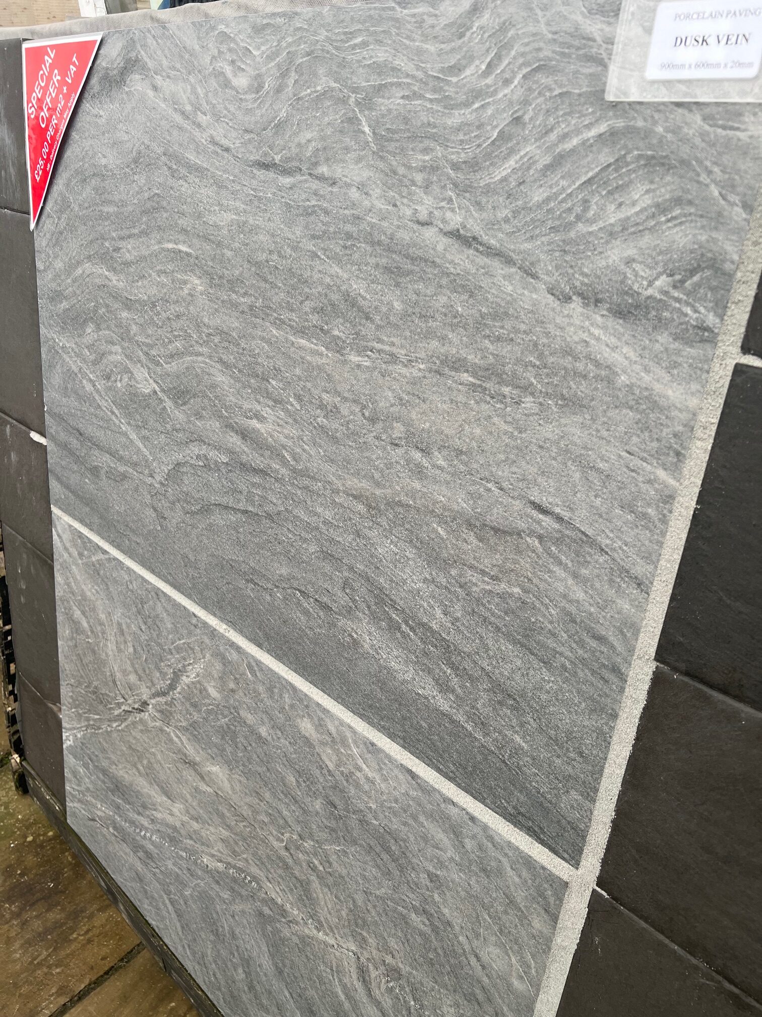 DUSK VEIN Porcelain - 900x600x20mm / 21.6m2 Pack - Image 6