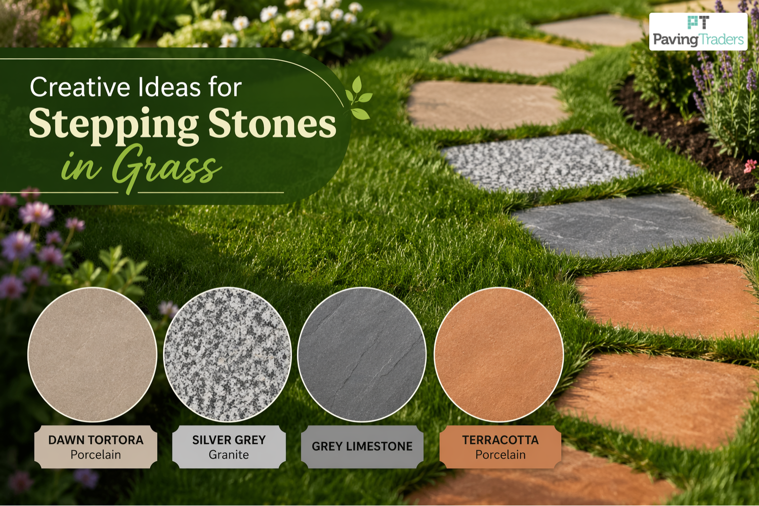 Creative Ideas for Stepping Stones in Grass - Paving Traders